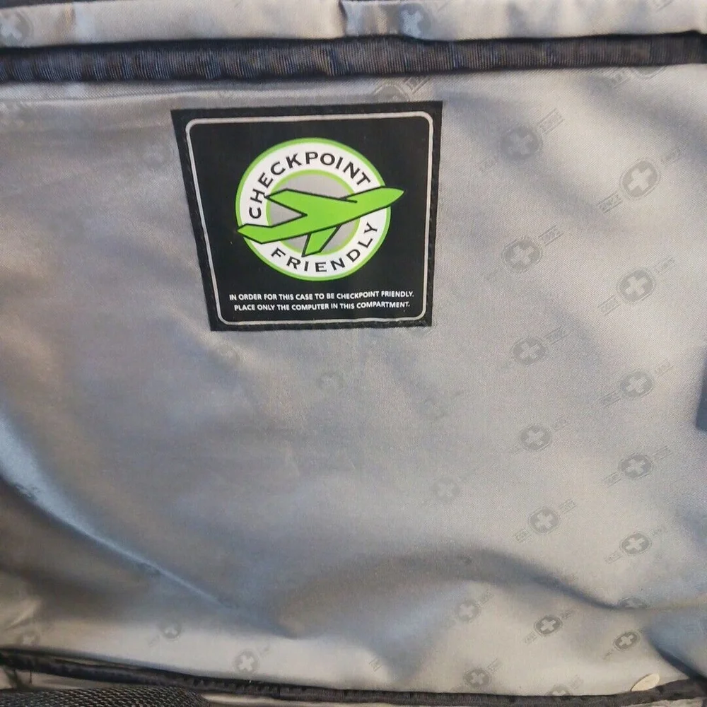 Wenger Swiss Army Laptop Bag Gray Black Shoulder Travel Portable Luggage Modern